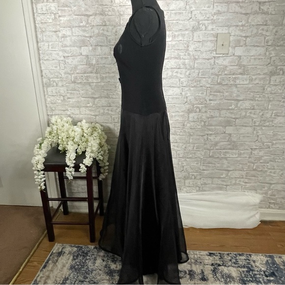 Tadashi Shoji Vintage Black Nylon Sleeveless Gown (RARE) Size 4 - Picture 5 of 8